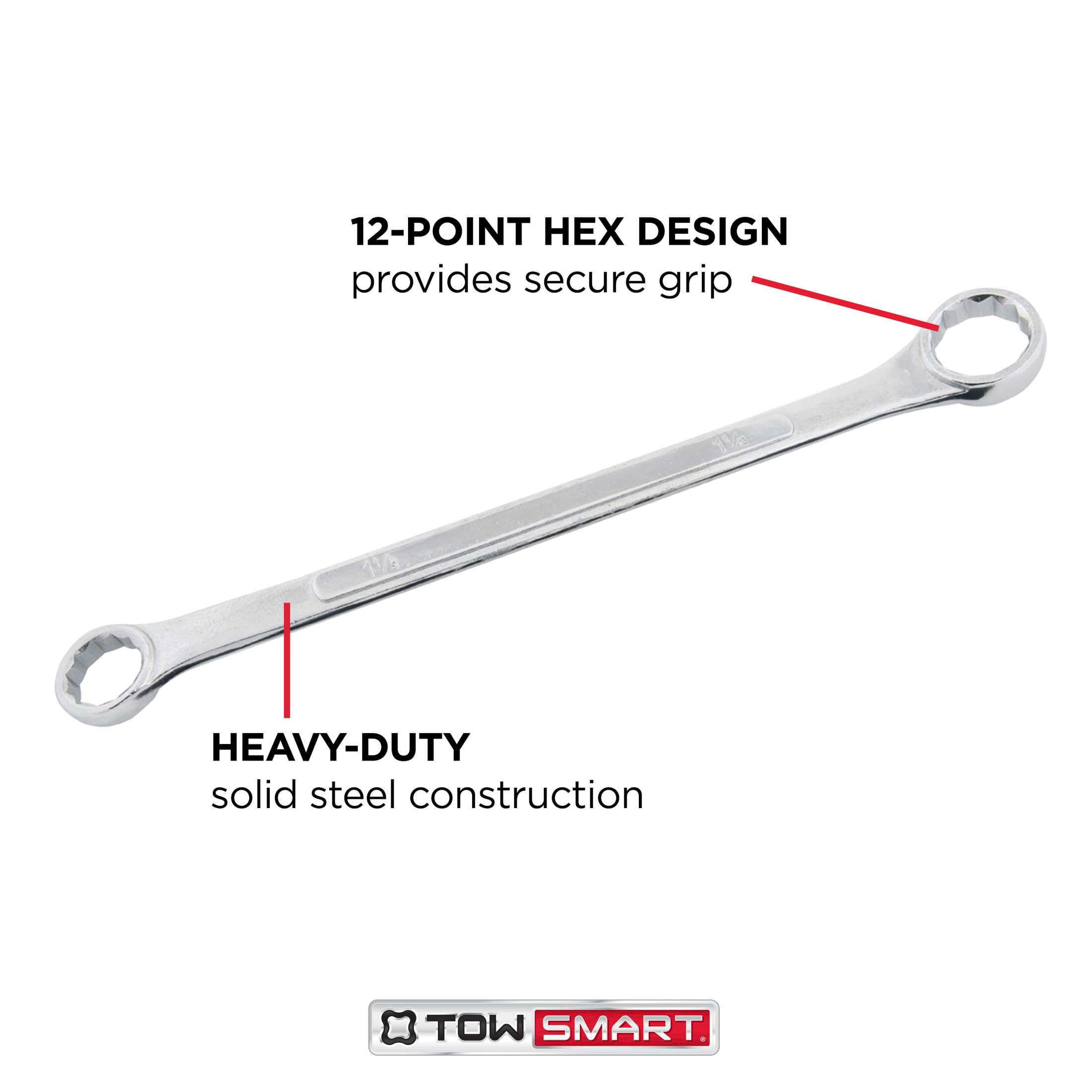 (2 pack) TowSmart Torque Hitch Ball Wrench, Fits 1-1/8in and 1-1/2in Nuts, 797, Chrome, 1 Each