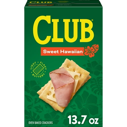 Club Sweet Hawaiian Crackers, Lunch Snacks, 13.7 oz