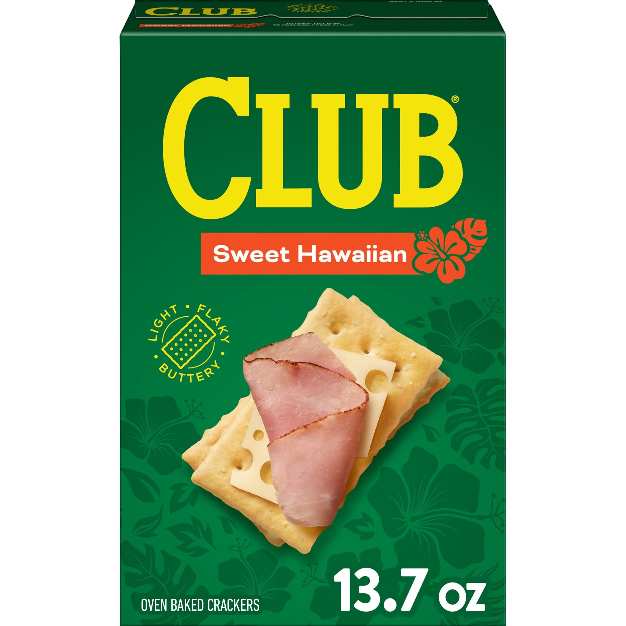 Club Sweet Hawaiian Crackers, Lunch Snacks, 13.7 oz