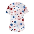 thumbnail image 5 of KDDYLITQ 250 Anniversary Usa Shirts for Women Vintage National Flag Print Short Sleeve Blouses Summer Printed 4th Of July Tops American Flag 2026 V Neck Tees White XL, 5 of 6