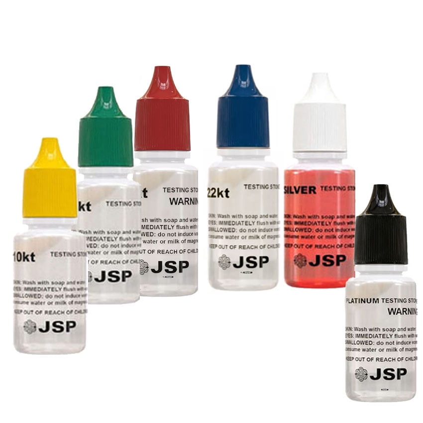 Jewelry Testing Kit Gold 10K–22K Silver Platinum Scratch Stone Wooden Box