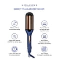 thumbnail image 3 of MIRACOMB Plancha de titanio de ondulación profunda, tecnología de iones, ajustes de calor digitales, apagado automático, doble voltaje (12,2 pulgadas, cabello ondulado, ondulador de cabello), 3 of 5