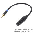 thumbnail image 2 of RUNROTOO Female Adapter Audio Converter Cable Black Copper for Video Camera Enthusiasts 1Set, 2 of 8