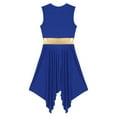 thumbnail image 6 of iEFiEL Womens Sleeveless Asymmetrical Hem Contemporary Praise Liturgical Dance Dress Costume, 6 of 7