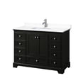 thumbnail image 3 of Wyndham Collection WCS202048SGBWCUNSMXX Deborah 48" Free Standing Single Basin Vanity Set, 3 of 6