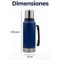 thumbnail image 2 of Termo Vaso Botella Para Café De Acero Inoxidable Grande 1 L Color Azul Oscuro, 2 of 5