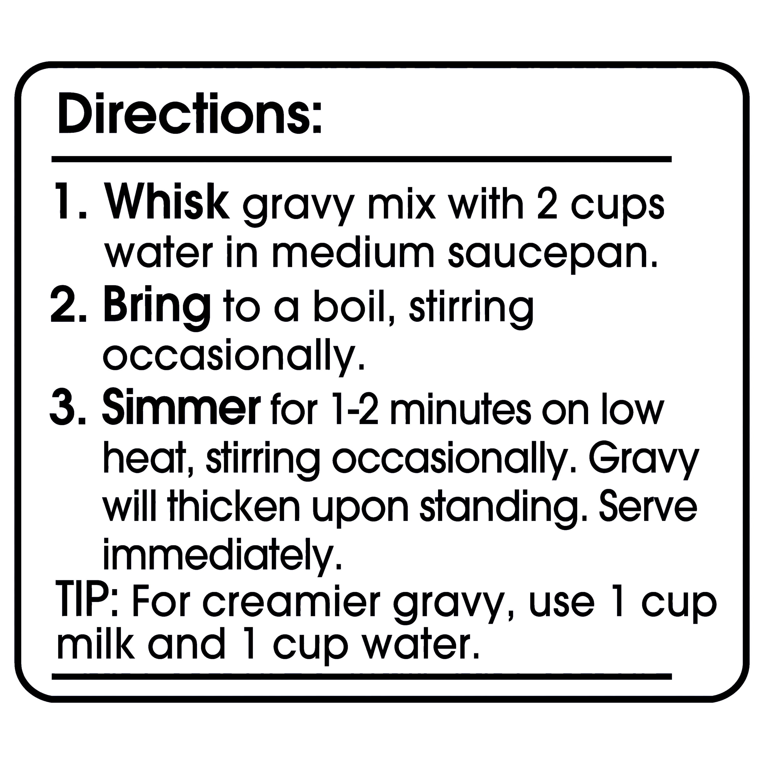 (24 pack) Great Value Country Peppered Gravy Mix, 2.5 oz Packet