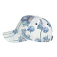 thumbnail image 5 of Balery Baseball Cap Adjustable Size for Running Workouts and Outdoor Activities All Seasons Dad Hat(Pale Blue Lotus Flowers), 5 of 8