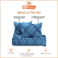 thumbnail image 4 of SGI Bedding 3 Piece Cotton Diamond Ruffle Duvet Cover Light Gray Solid 600TC King, 4 of 8