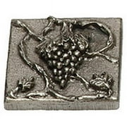 Premier Hardware Designs PHDT-2-NP Black Grape Tile with Vine, 2 x 2 Inch