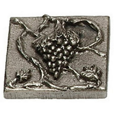 Premier Hardware Designs PHDT-2-NP Black Grape Tile with Vine, 2 x 2 Inch