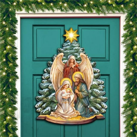 24 x 18 in. Holy Family Nativity Holiday Christmas Door Decor