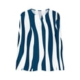 thumbnail image 4 of Virmaxy Womens Blouses Long Sleeve Shirt Women Casual Fashion Solid Color Button T-Shirt Long Sleeves One Shoulder Top Blouse Tops Blue XXXL, 4 of 5