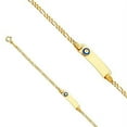thumbnail image 2 of Baby ID Bracelet w/Evil Eye 14k Yellow Gold Length - 5+1" Yellow Gold Bracelet For baby - More Styles (TOP696, 1.80), 2 of 3