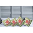 thumbnail image 2 of Ambesonne Antique Throw Pillow Cover 4 Pack, Vintage Tomato Poster, 20", Green Red, 2 of 5