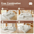 thumbnail image 4 of 104" Sectional Sofa, L-Shaped Modern Modular High-Density Sponge Corner Sofa with Chaise Lounge & Pillows, Upholstered Cloud Couch for Living Room Bedroom Apartment, 4 of 8