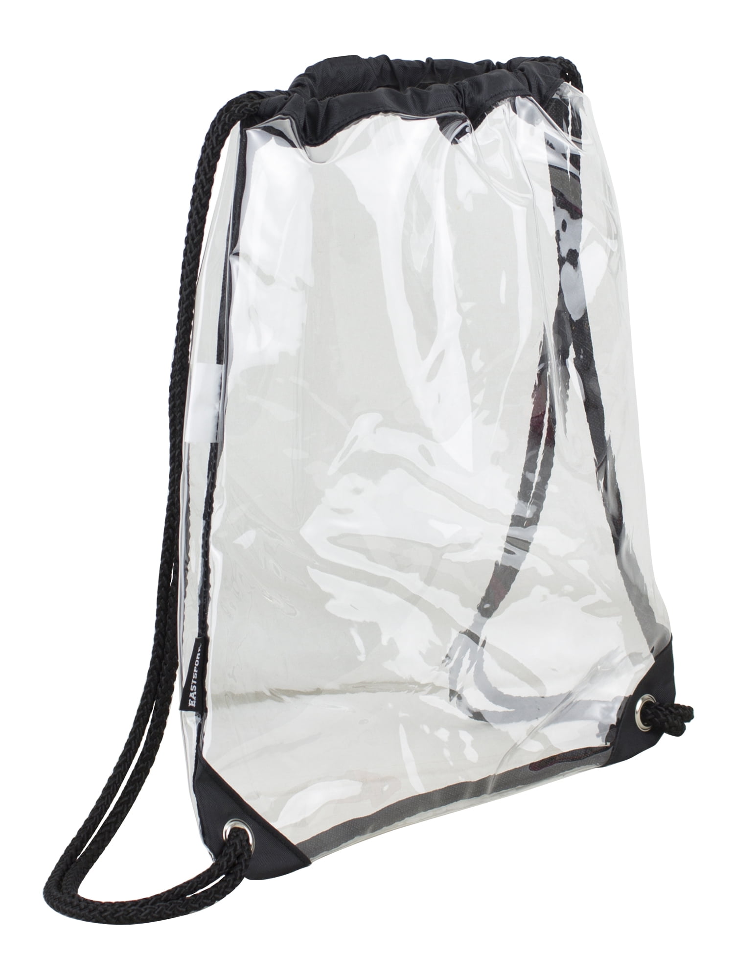 Clear cinch bag top