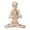 Skeleton Meditation, variant on Meditating Skull Resin Statue - Halloween Skeleton Decor for Tabletop, Shelf, or Mantel Displays