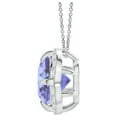 thumbnail image 2 of ANGARA Natural Claw-Set 1.45 ct Tanzanite Clover Pendant with Diamond in 14K White Gold for Women (Size-7mm) | December Birthstone, Anniversary, Jewelry Gift for Women | Natural Tanzanite Necklace, 2 of 8