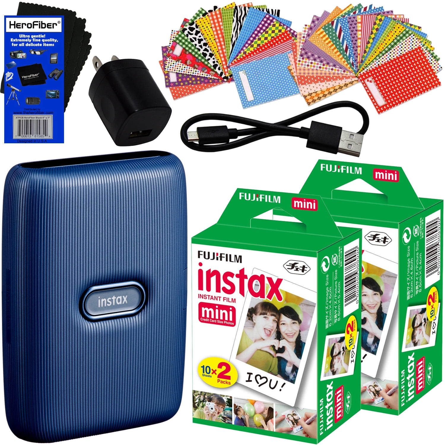 Fujifilm Instax Mini Link Smartphone Portable Photo Printer (Dark Denim