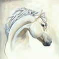thumbnail image 2 of Laurencon 26x26 White Modern Wood Framed Museum Art Print Titled - Horse I, 2 of 4