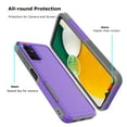 thumbnail image 2 of For Samsung Galaxy A13 4G Case ,Sturdy Phone Case for Galaxy 13 5G 6.5 inch ,Takfox Shockproof Protection Heavy Duty Armor Hard Plastic & Rubber Rugged Bumper 2-in-1 Case Cover ( Purple ), 2 of 6