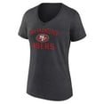 thumbnail image 2 of Women's Charcoal San Francisco 49ers Victory Arch Team V-Neck T-Shirt, 2 of 3