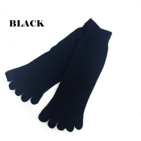 

Gueuusu Unisex Thermal Stockings Monochrome Leisure Stylish Five Finger Socks