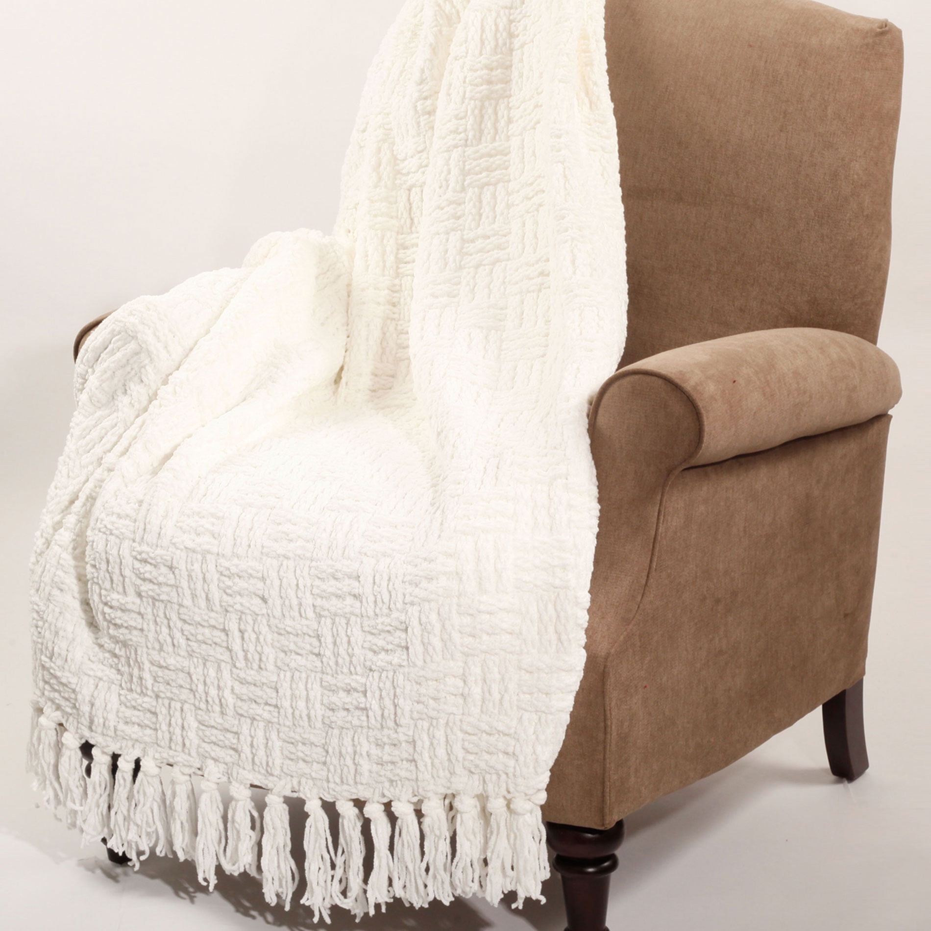 Home Soft Things Cable Tweed Throw Blanket 60" x 80"