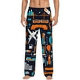 thumbnail image 2 of Picia Creative Transport Mens Soft Woven Cotton Elastic Waistband Sleep Pajama Pant Lounge Sleep Pant With Pockets And Drawstring-Small, 2 of 9
