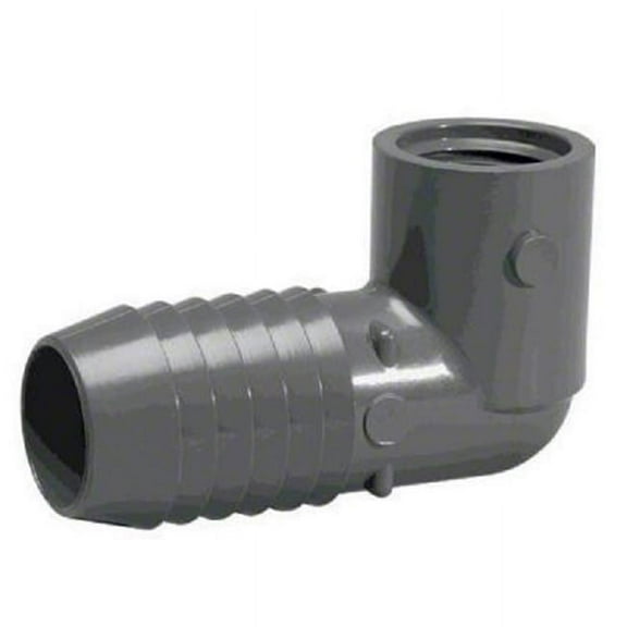 PVC Elbow, 90 Degrees, Insert x FNPT, 1-1/4 in Pipe Size