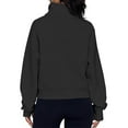 thumbnail image 4 of GigrtiJin Women Sweatshirts Half Zip Cropped Pullover Fleece Sweatshirt Long Sleeves Stand Collar Tops with Pocket, 4 of 6