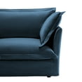 thumbnail image 5 of Newboti Furniture Set of 2 Slipcovered Armchairs,Deep Seat Accent Chair Set for Living Room, Reading Room, Bedroom and Working Spaces,Armchair Sets with Large Soft Pillows,Chenille Fabric, Blue 84398, 5 of 15