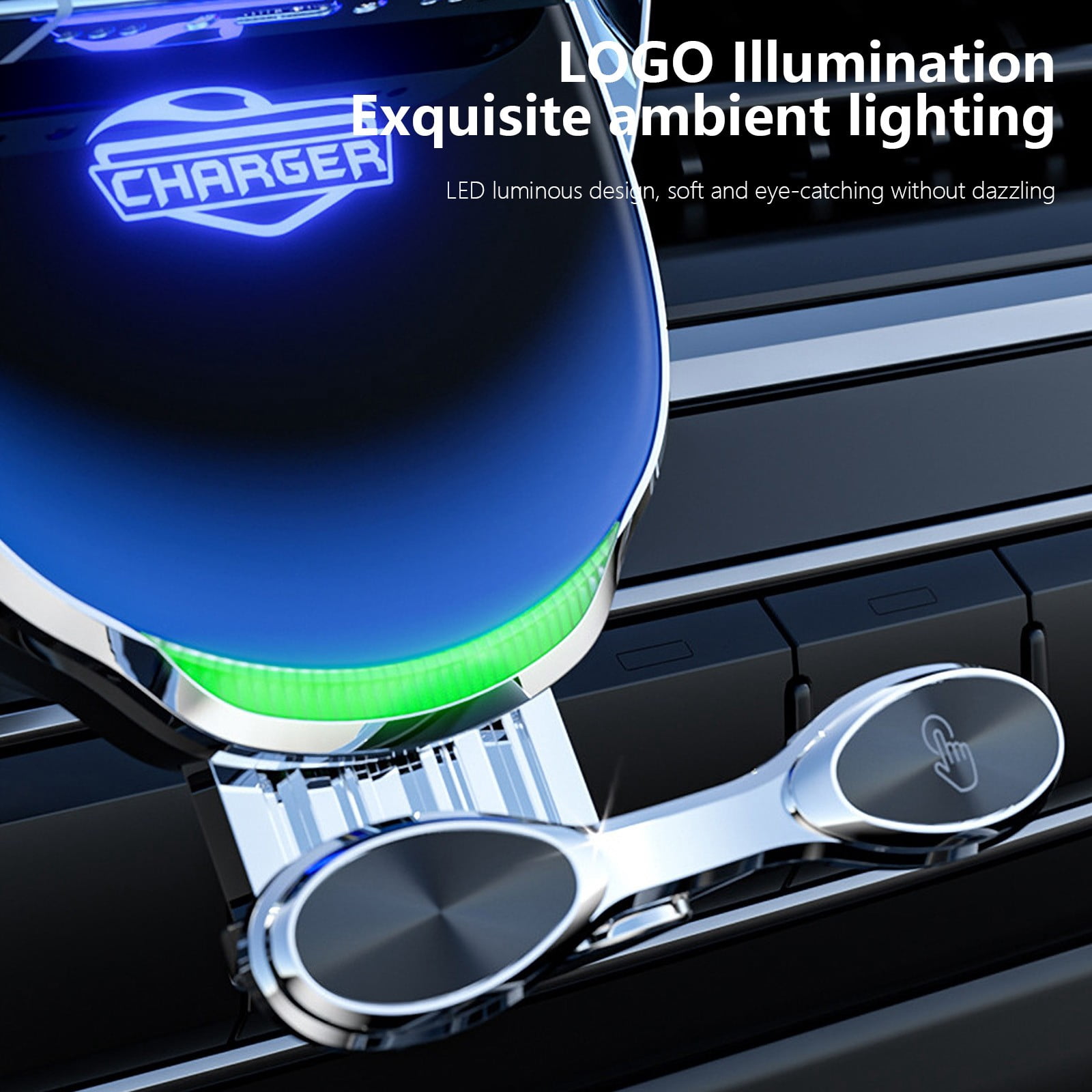 VBODN Wireless Charger Android Fast Charge,USB Charger Fast Charging,Car Wireless Charger Cell Phone 15w Power Auto Induction Open/Close,for Car Charging