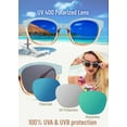 thumbnail image 3 of Leafael Polarized Sunglasses Women's Trendy Two Tone Retro Design, 100% UV Protection, Classic Blue Square, Casual & Active, 3 of 6