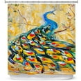 thumbnail image 1 of Shower Curtains 70" x 84" from DiaNoche Designs by Karen Tarlton - Luminous Peacock I, 1 of 1