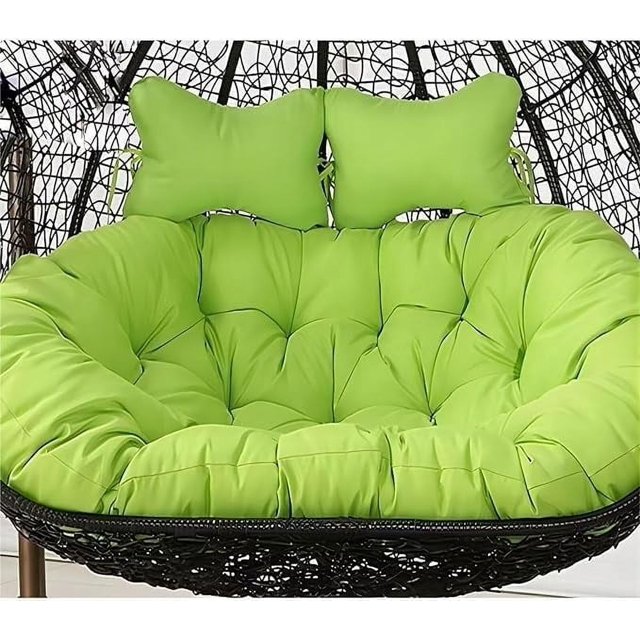 The Double Egg Chair Cushion can be Replaced, Disassembled, and Washed. The Hanging Swing Egg Chair Cushion is Very Suitable for terraces, backyards, Balconies, and hammocks(A)