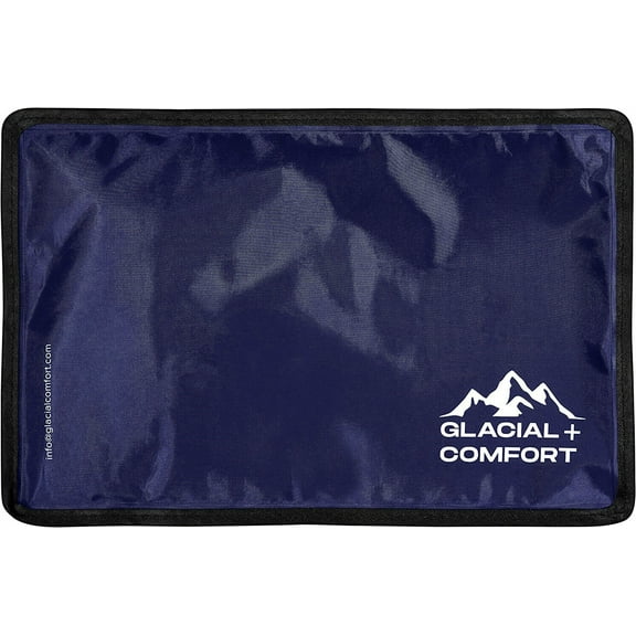 Glacial Comfort Gel Ice Pack Hot & Cold Compress for Injury & Pain Relief, Medium (12" x 8")