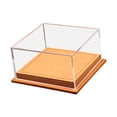 thumbnail image 2 of Caja de exhibición de autos de juguete a escala 1:64, vitrina a prueba de polvo para decoración del hogar, 5 x 4,8 x 2,6 pulgadas, accesorio ligero, tapa de acrílico transparente. Marrón claro, 2 of 8