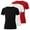 03 Red, variant on 3-Pack Girls Basic Summer Ribbed T-Shirts Short Sleeve Crew Neck Tops Pullover Casual Tees for 5-16 Years