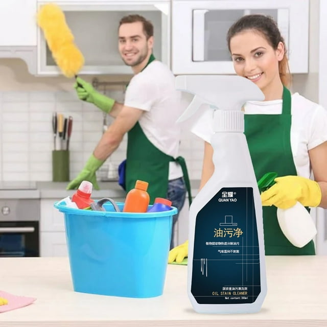 Ganfancp Limpiador Aceite Campana Cocina Potente Limpiador Espuma Desincrustante 330Ml Ofertas Flash 1X Limpiador de Aceite 1X Boquilla Pulverizadora