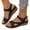 Black, variant on Fashion Plus Size Open Toe Hook Loop Casual Sandals for Women, Orthopedic Wide Width Wedge Sandals, Arch Support Adjustable Ankle Strap Platform Low Heels Beach Shoes