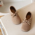 thumbnail image 2 of Wdgfv 2025 Spring Girls Sandals Korean Style Leather Bow Shoes for Toddler Versatile Comfortable Khaki 28, 2 of 4