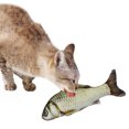 thumbnail image 3 of 2 Pcs Jouet Poisson Chat Interactif Simulé Réaliste Peluche Herbe à Chat Toy Cat Jouet à Mâcher, 3 of 10