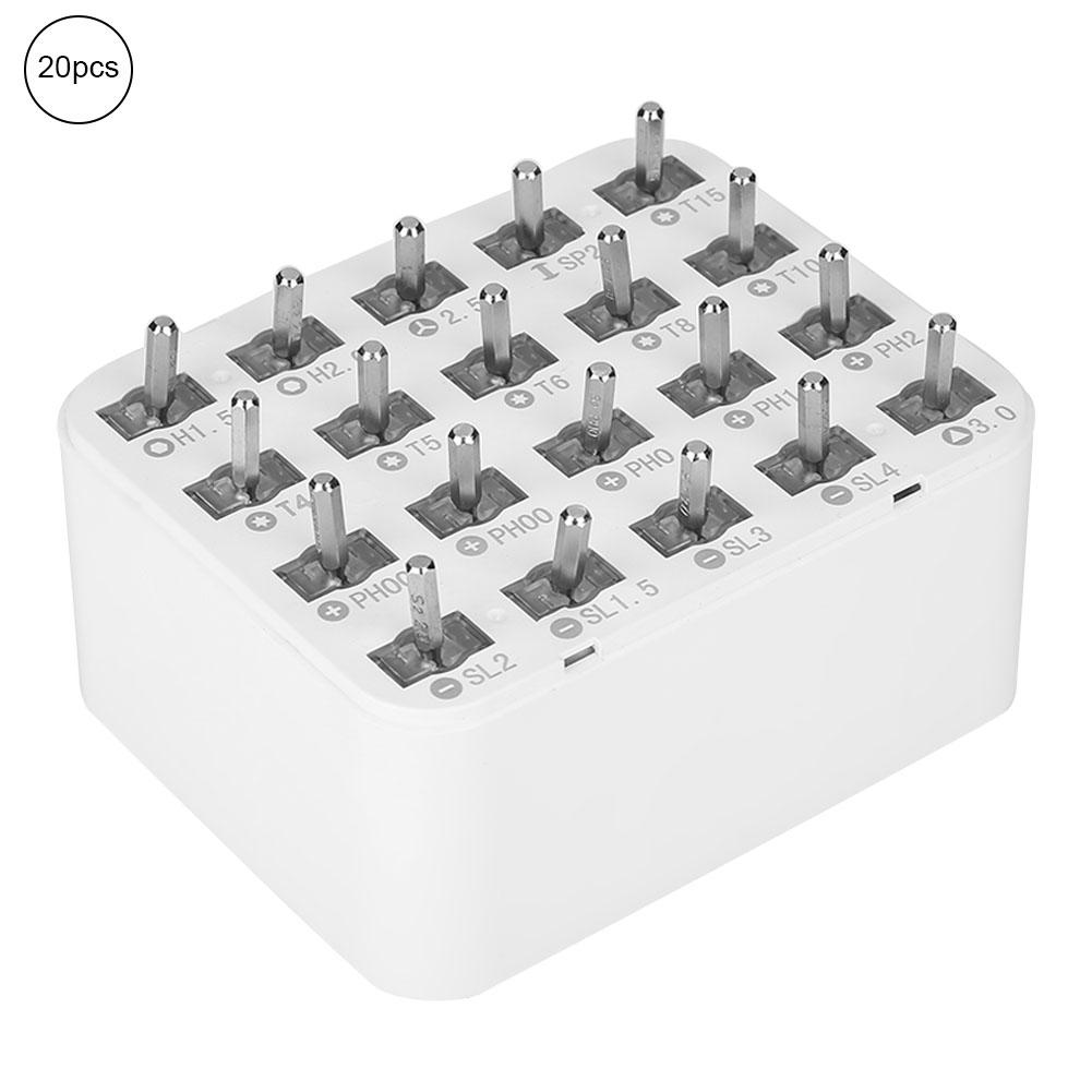 Mgaxyff Alloy Steel Screw Bits, 20Pcs Multifunction Automatic Alloy Steel Screw Bits Storage