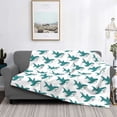 thumbnail image 2 of Yiaed Cartoon Shark Print Blanket Throw Blanket Soft Cozy Flannel Blanket for Home Bed Sofa Couch Chair-80"x60", 2 of 6