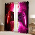 thumbnail image 2 of Gamer Curtains Drapes Hot Pink Red Gaming Gamepad Curtains,Video Game Console Window Curtains Modern Lightning Curtains 2 Panels (38Wx45L) Bedroom Decor, 2 of 5