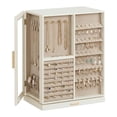 thumbnail image 3 of SONGMICS Caja de Joyas Giratoria 360°, Organizador de Joyas con 7 Cajones, Blanco Nube, 3 of 8
