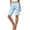 03# Light Blue, variant on Ihhxva Cotton Beach Shorts for Women Elastic Waist Solid Color Adjustable with Pockets Stretchable Summer Exterior Pocket High Bermuda Style Casual Workout Lounge S-2XL