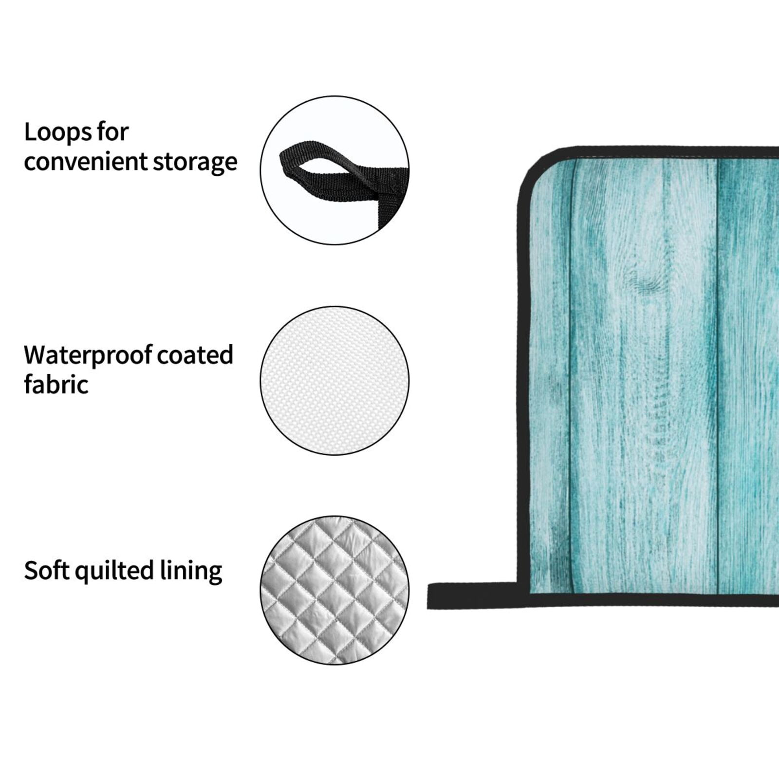 Naloa Teal Turquoise Wood Oven Mitts and Pot Holders 4 pcs Set, Cooking Baking Grilling Kitchen Oven Glove for Cooking